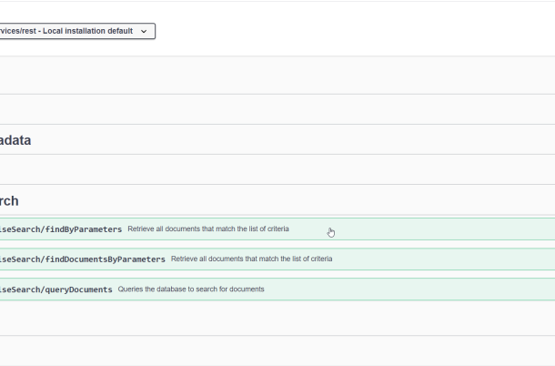 LogicalDOC 8.6 metodi del servizio web dell'API REST di ricerca aziendale